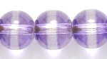 Round China Purple Strip Silver Lined 10mm