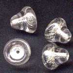 Silverlined Crystal Cupped Bell