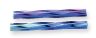 20mm Bugle Beads Twisted Iris Blue