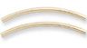 Curved Tubed Bead Gold 1/2 