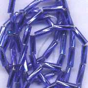  Silverlined Light Sapphire Twisted Bugles 7mm