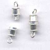 Ribbed Barrel Clasps Silver