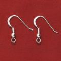 Ear Wires Flat Fish Hook Sterling Silver per PR