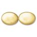 Pearl Flat Ovals 8x6mm Gold