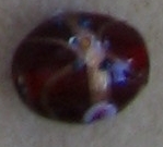 Red Oval Designer bead