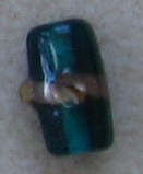 Emerald Tube Designer bead