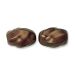 Pearl Oval Twisted 9x6mm Bronze