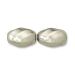 Pearl Oval Twisted 9x6mm Silver