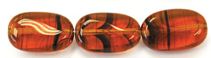 Wavy Flat Ovals Tortise Shell 14 x 8 mm